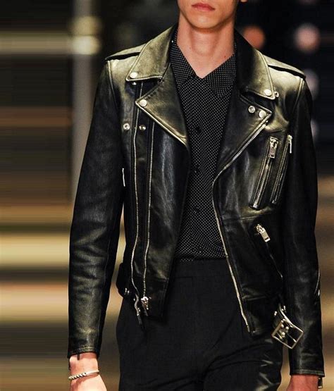 yves saint laurent leather jacket women|saint laurent jacket men's.